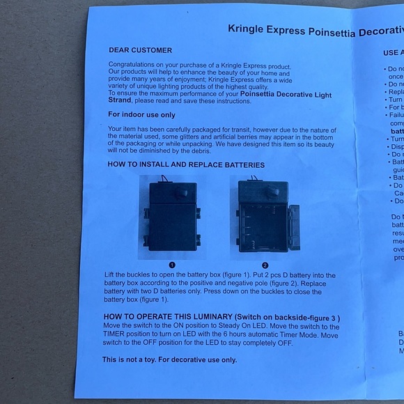 Kringle Express Poinsettia Light Strand - Picture 4 of 8